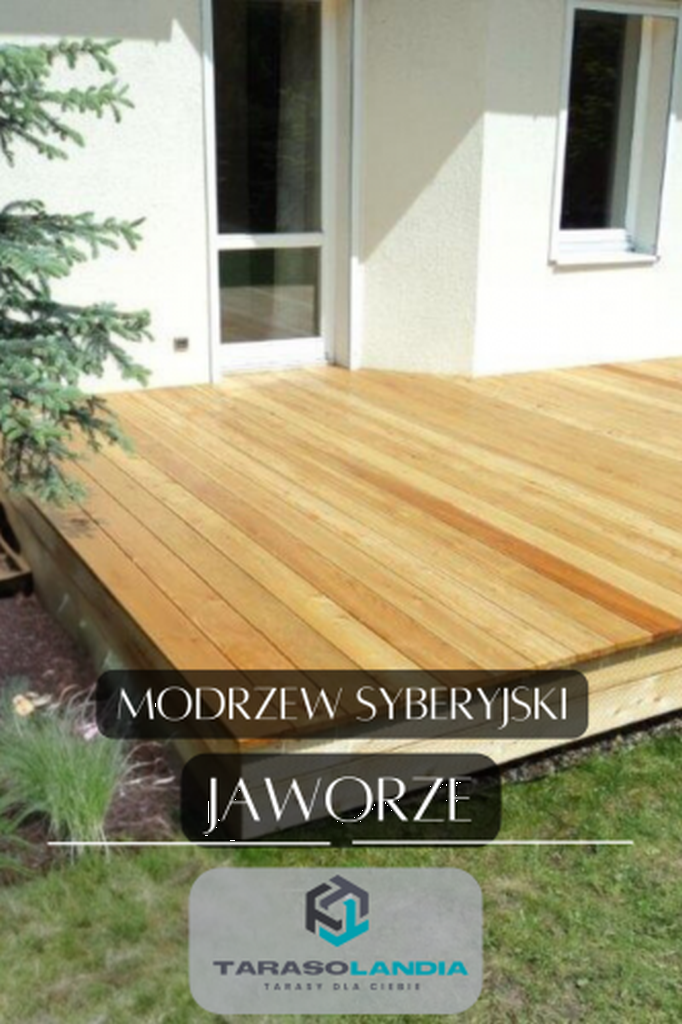 Jaworze, budowa tarasu drewnianego z Modrzewia Syberyjskiego